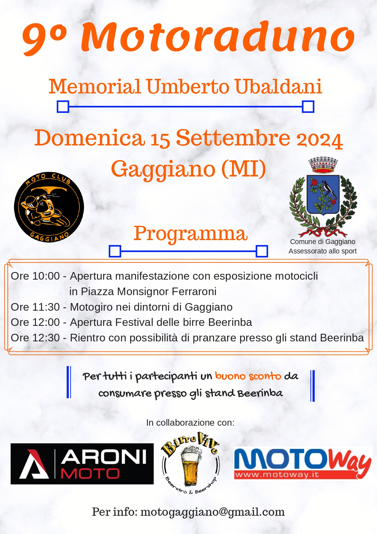 9° Motoraduno - Memorial Umberto Ubaldani 