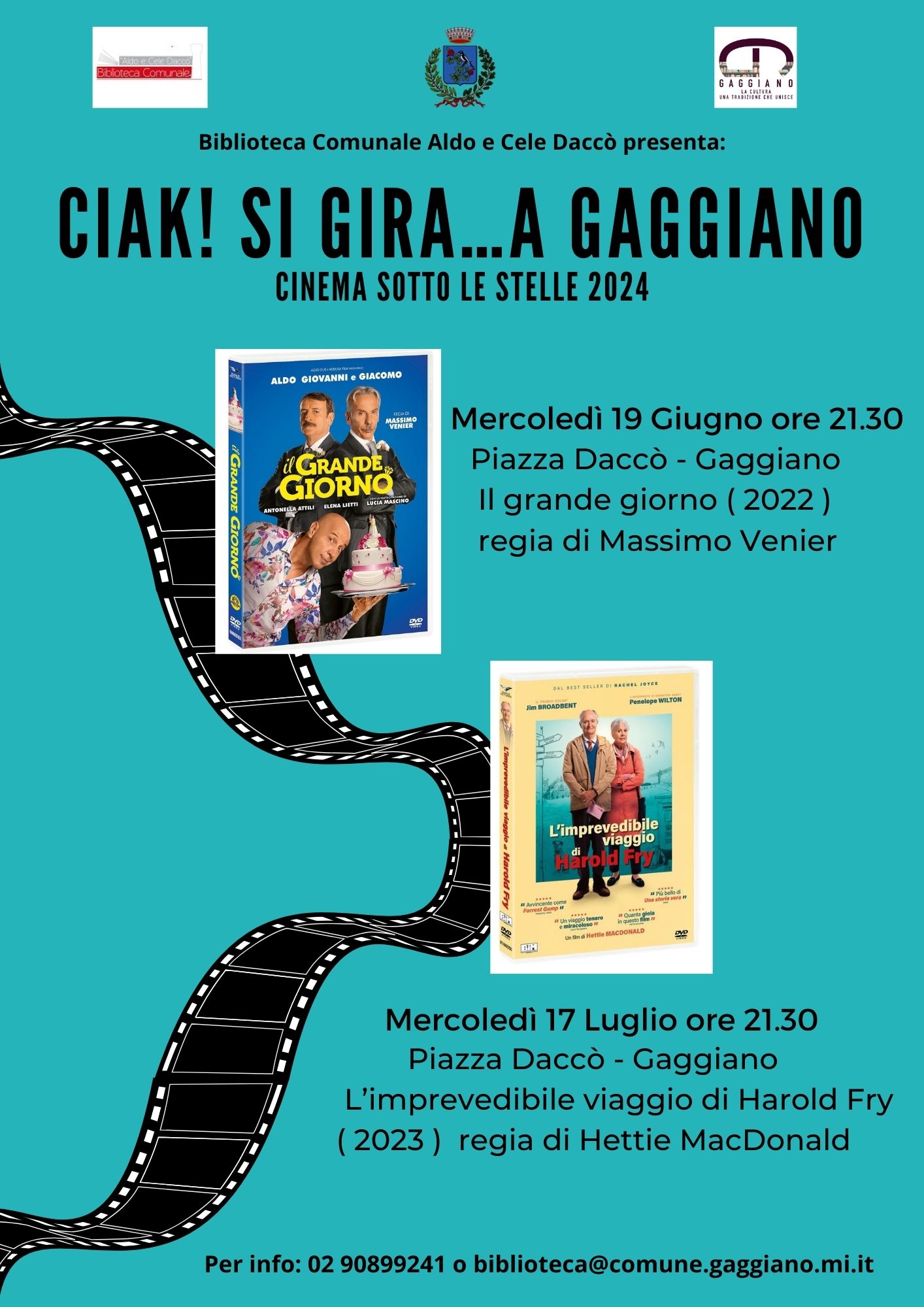 Rassegna Cinematografica “Ciak! Si gira…a Gaggiano” – 17 luglio