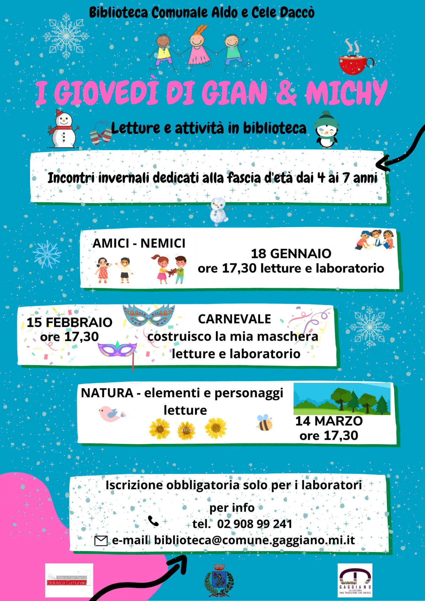 I Giovedì di Gian & Michy - Lettura ed attività in Biblioteca 