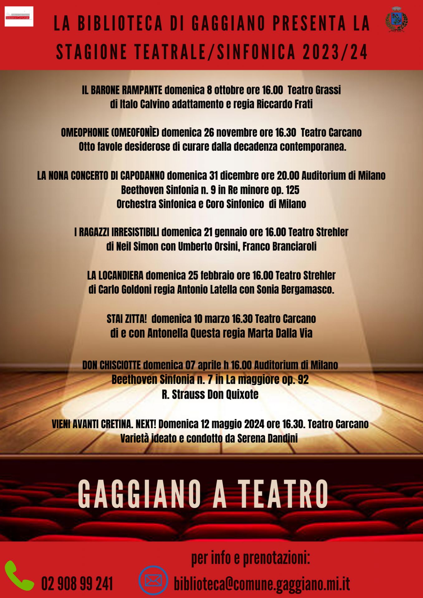 Gaggiano a Teatro - Stagione 2023/2024