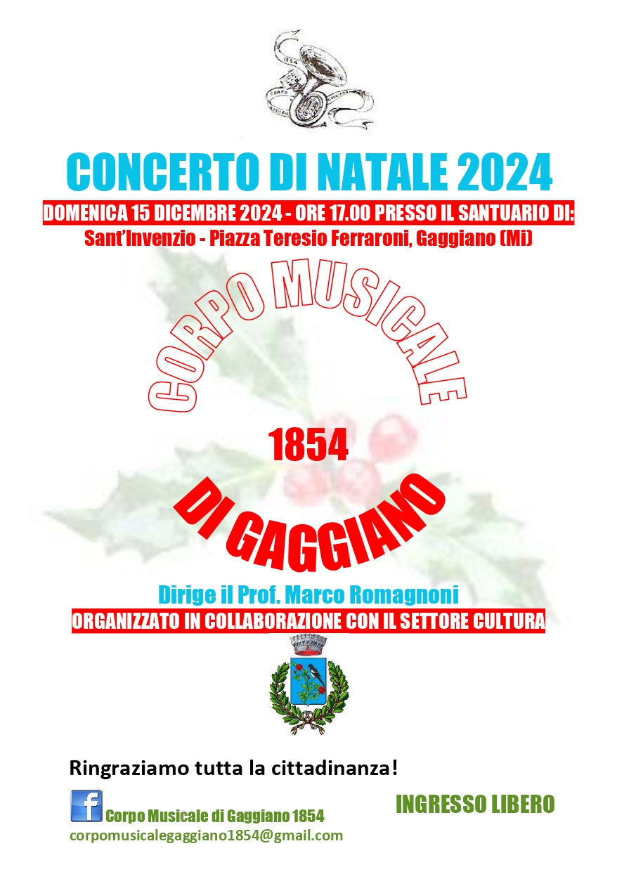 Corpo Musicale di Gaggiano - Concerto di Natale 15 dicembre