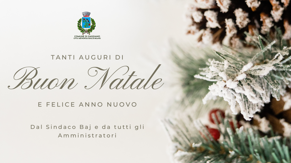 Buon Santo Natale e un felice anno nuovo