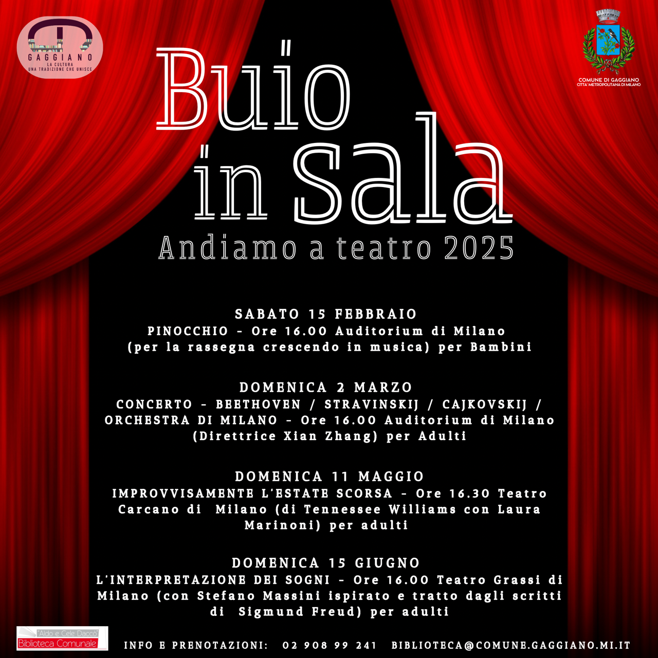 Gaggiano a teatro - Buio in Sala, Andiamo a teatro 2025 - 15 giugno