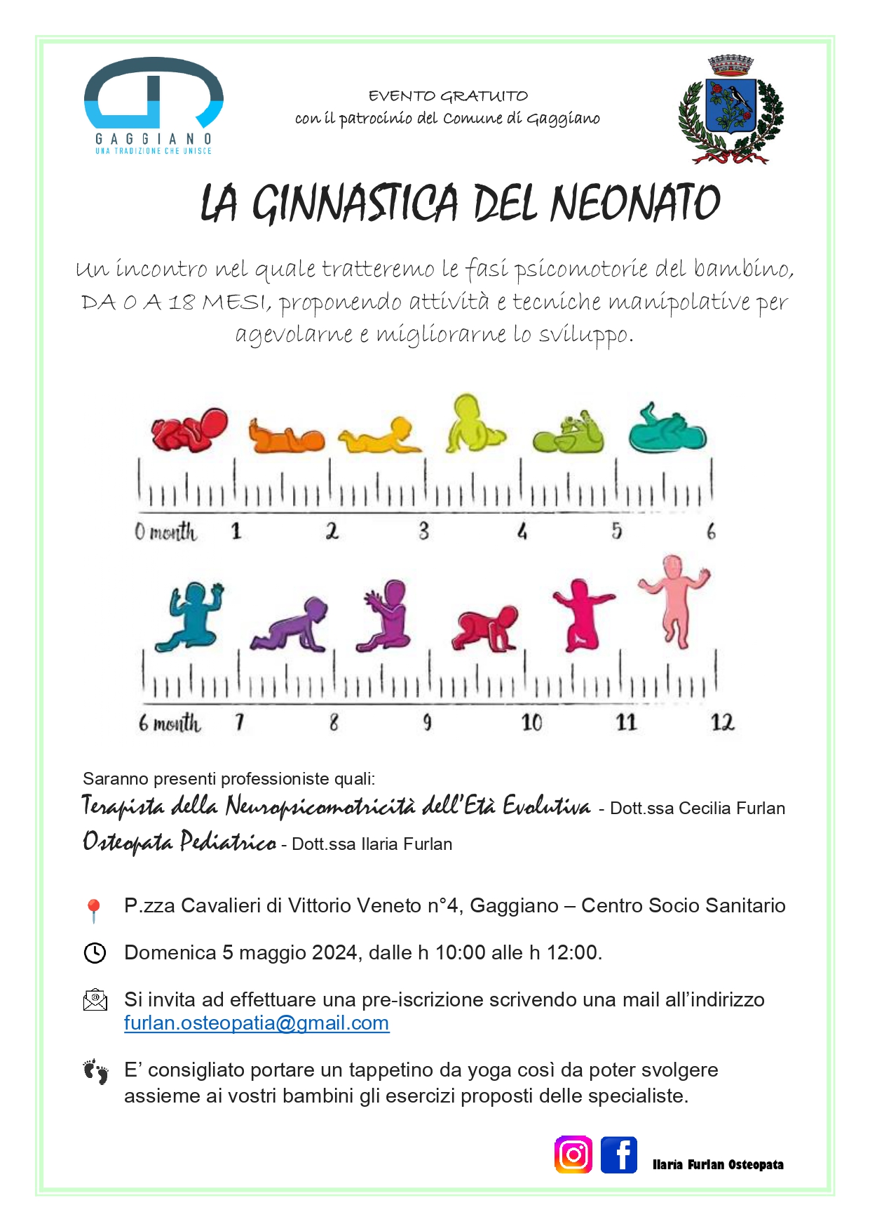 La ginnastica del neonato 